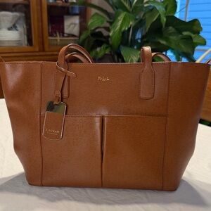 Lauren Ralph Lauren Tan Tote Bag